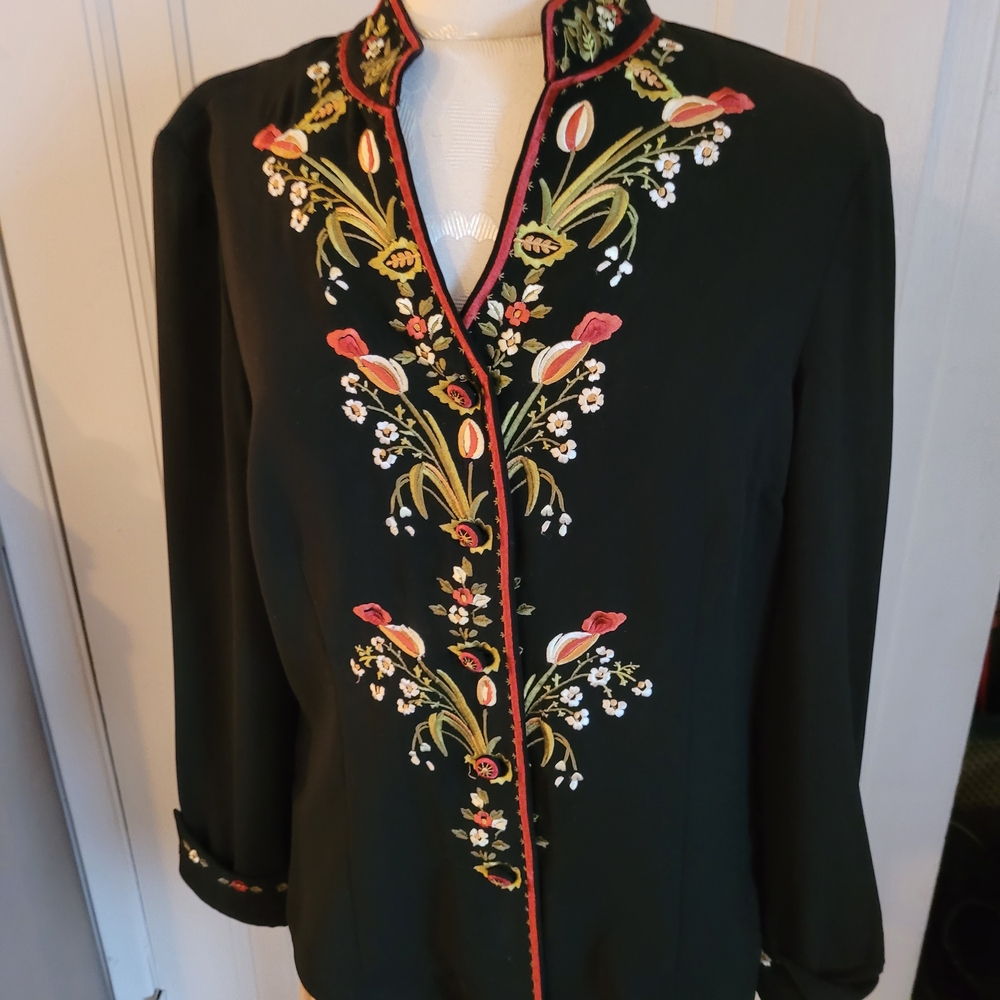 Anne Carson Embroidered Blouse